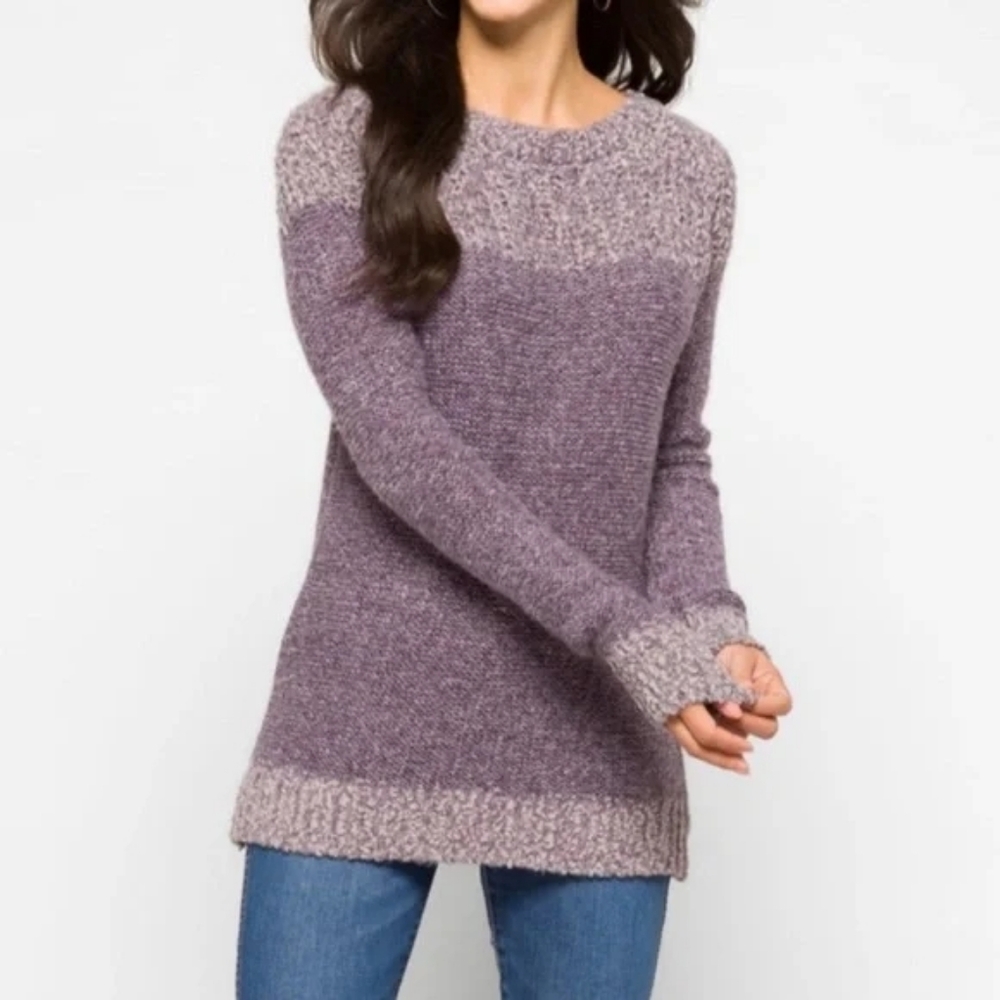 Fate Heather Gray/Lavender Women's Crew Neck Sweater Size M
